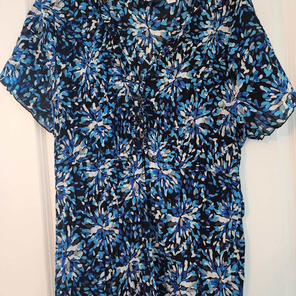 Blue Floral Top